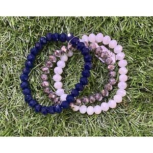 BRAND NEW WITH TAGS Dallas Cowboys Crystal Stretch Bracelet Set 3 piece